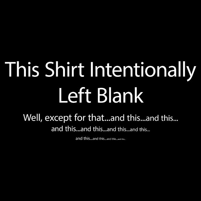 Ce t-shirt intentionnellement laissé vide (Créateur téléchargé)