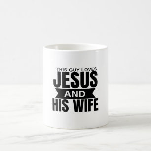 Ce type aime Jésus et sa femme Morphing Mug
