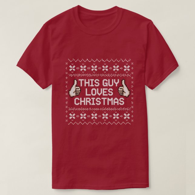 Ce Type Aime Noël Drôle Pixel Sweat Ugly (Design devant)