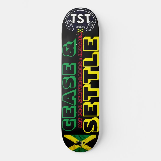 CEASE AND SETTLE Planche de skateboard 8 1/4" (Recto)