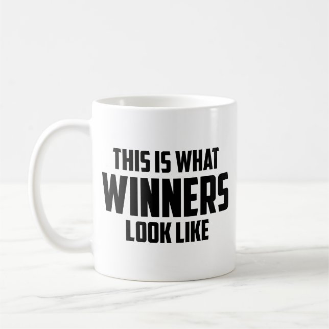 Ceci est à quoi ressemblent les GAGNANTS Mug à caf (Gauche)