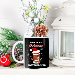 Ceci Est Ma Tasse De Football De Noël Avec Des Sna