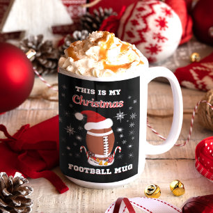 Ceci Est Ma Tasse De Football De Noël Avec Des Sna