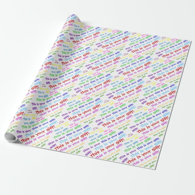 Ceci est votre cadeau – papier d'emballage (Déroulé)