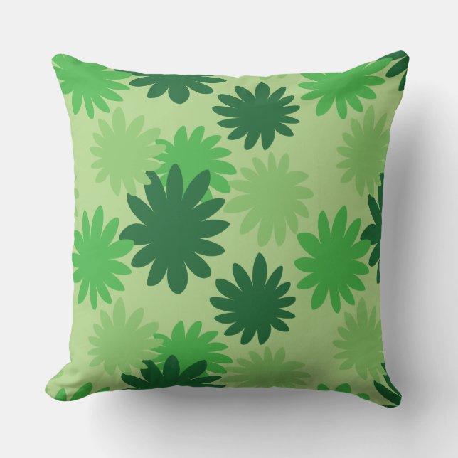 Cecropia Feuille verte Nature Motif Jeu Oreiller (Recto)