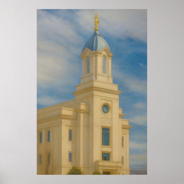 Cedar City Utah Temple Painting™ LDS Poster (Devant)