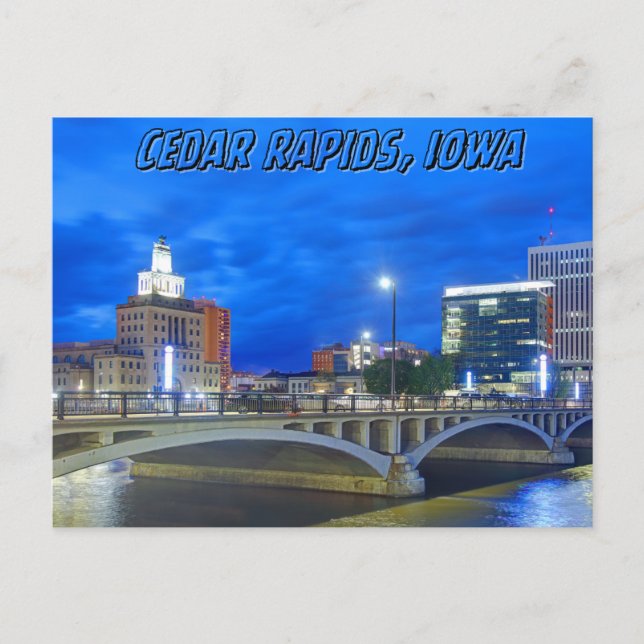 Cedar Rapids Iowa Carte postale Voyage Souvenir (Devant)