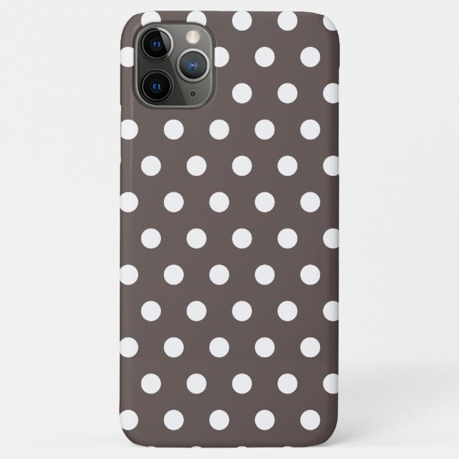 Cèdre Brown Polka Dot Coque-Mate coque iphone (Dos)