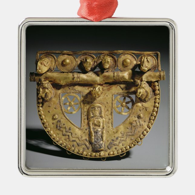 Ceinture-boucle avec la décoration granulée, (Devant)