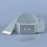 Ceinture Dusty Blue minimaliste moderne Monogramme élégant<br><div class="desc">Découvrez notre Dusty Blue Minimalist Modern Monogram Elegant Collection : Elevez votre style avec une sophistication sobre et un charme intemporel. Notre collection présente des motifs minimalistes dans une teinte bleu roux apaisante, rehaussée d'élégants monogrammes adaptés à votre goût personnel. De la papeterie raffinée aux accessoires polyvalents, chaque pièce de...</div>