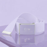 Ceinture Élégant professionnel simple Monogramme minimalist<br><div class="desc">Découvrez notre Elegant Professional Simple Monogram Minimalist Collection : Elevez votre style avec une sophistication intemporelle et une élégance sobre. Réalisée avec une attention minutieuse aux détails, cette collection présente des designs minimalistes ornés de votre monogramme personnalisé. Chaque pièce respire le professionnalisme et le raffinement, parfait pour faire une impression...</div>