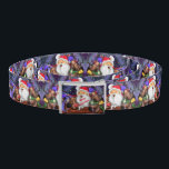Ceinture Funny Santa and Reindeer Party Christmas<br><div class="desc">Soirée de Noël pour Père Noël et Reindeers - Soirée de célébration de dessin animé - Choisir / Ajouter votre texte unique / Nom / Couleur - Faire votre cadeau spécial - Redimensionner et déplacer ou ajouter des éléments - image / texte avec outil de personnalisation. Peinture et design par...</div>