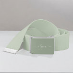Ceinture Sage Green Minimaliste Moderne Monogramme Élégant<br><div class="desc">Découvrez notre collection moderne minimaliste de monogramme Sage Green : Élégez votre esthétique avec une sophistication sereine et une élégance intemporelle. Notre collection présente des designs minimalistes dans une teinte verte sage et tranquille, complétés par des monogrammes raffinés adaptés à votre style personnel. De la papeterie polie aux accessoires polyvalents,...</div>