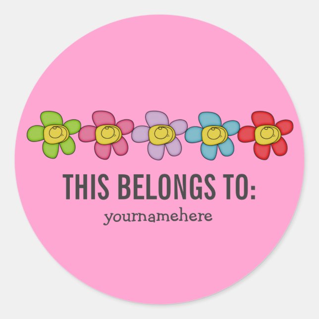 CELA APPARTIENT À BONS Stickers Fleur Doodle (Devant)