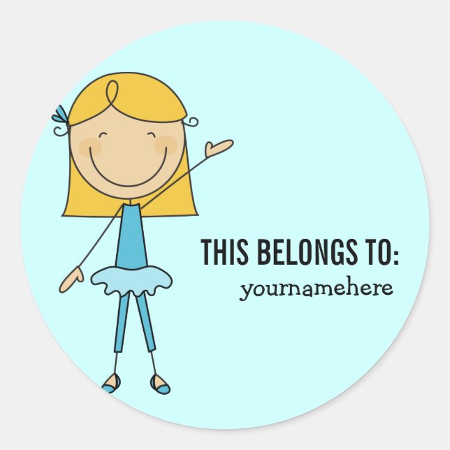 CELA APPARTIENT À Sticker Girly Ballerina (Devant)