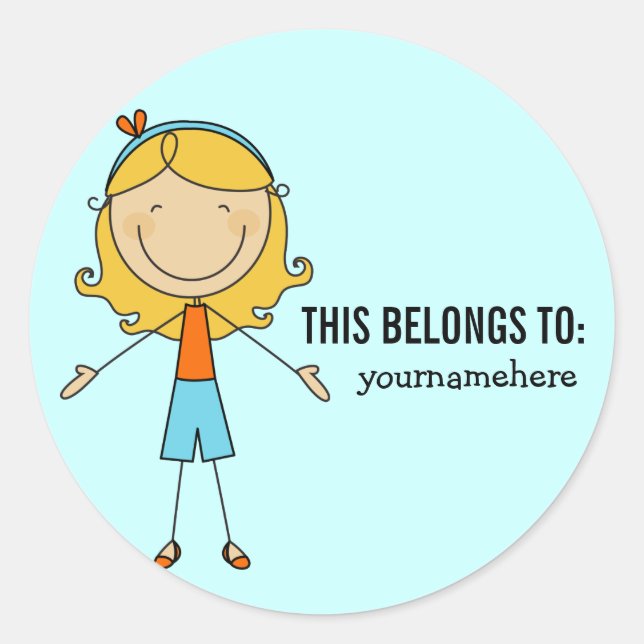 CELA APPARTIENT À Sticker pour une fille (Devant)