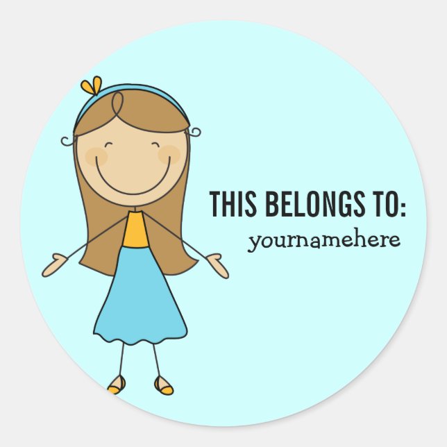 CELA APPARTIENT À Sticker pour une fille (Devant)