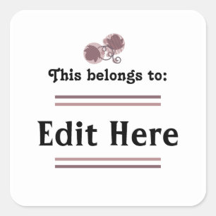 Cela Appartient À Sticker    Texte modifiable