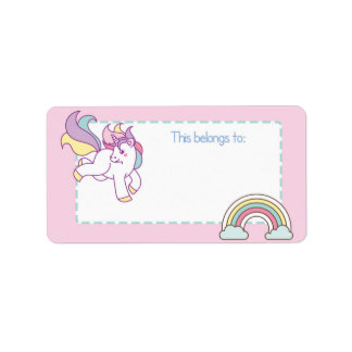 Cela appartient au étiquette - Cute unicorn 2