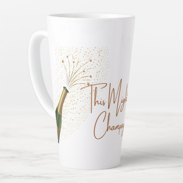 Cela Pourrait Être Champagne Porcelaine Latte Mug (Angle gauche)