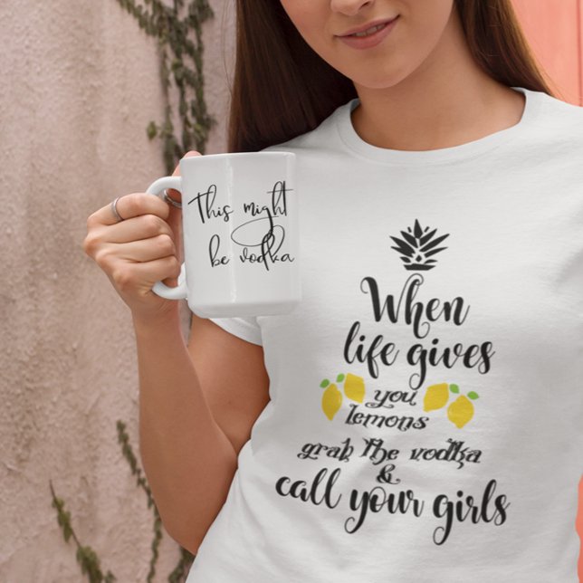 Cela Pourrait Être Vodka Café Mug Script manuscrit (Créateur téléchargé)