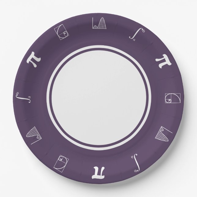Cela S'Additionne Sur Assiette En Papier Violet (Devant)