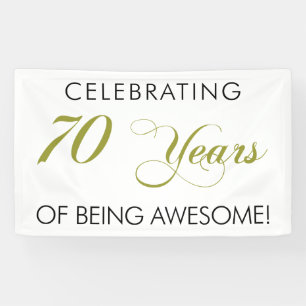 Célébrant 70 ans d'être bannière impressionnante