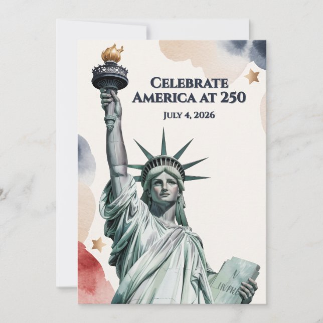 Celebrate America at 250 Patriotic Invitation (Devant)