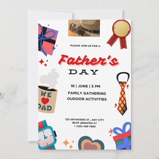 Celebrate Dad: Happy Father's Day Invitation (Devant)