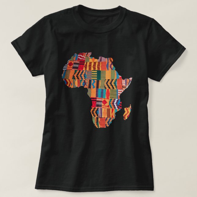 Celebrating Colorful African Map T-Shirt (Design devant)