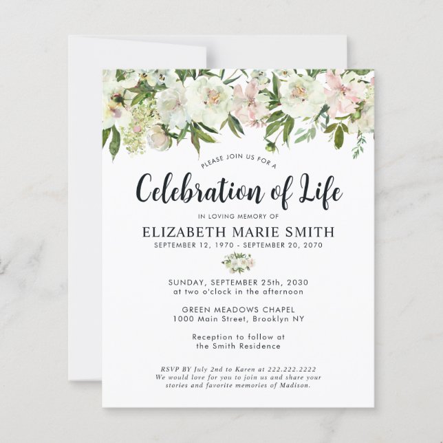 Célébration budgétaire de la vie Floral Funeral Me (Devant)