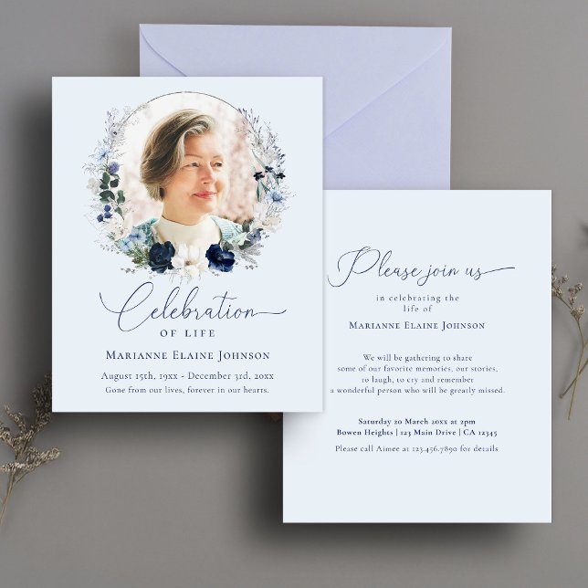 Célébration budgétaire de la vie Floral Photo Memo (Créateur téléchargé)