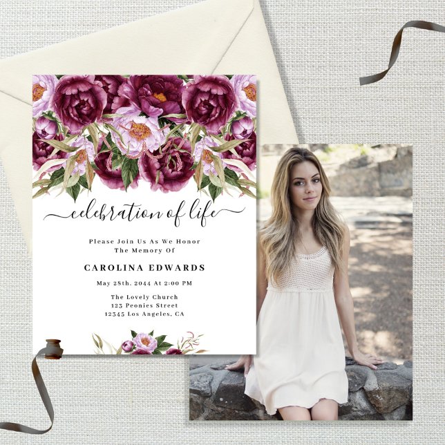 Célébration budgétaire de la vie Purple Photo Funé (Créateur téléchargé)