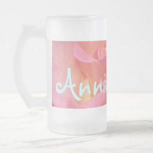 Célébration d'anniversaire Mugs en verre Rose rose