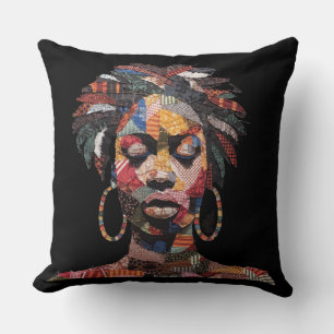 Célébration de femmes noires colorées Coussin jeta
