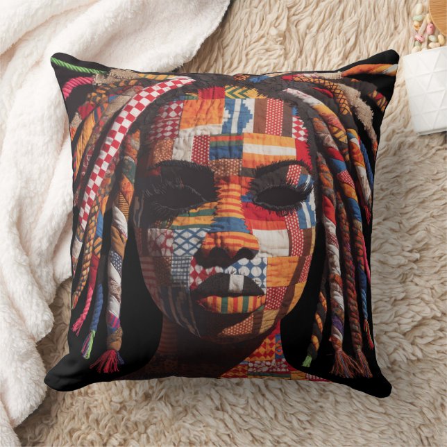Célébration de femmes noires colorées Coussin jeta (Couverture)