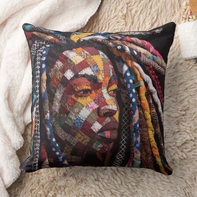 Célébration de femmes noires colorées Coussin jeta (Couverture)