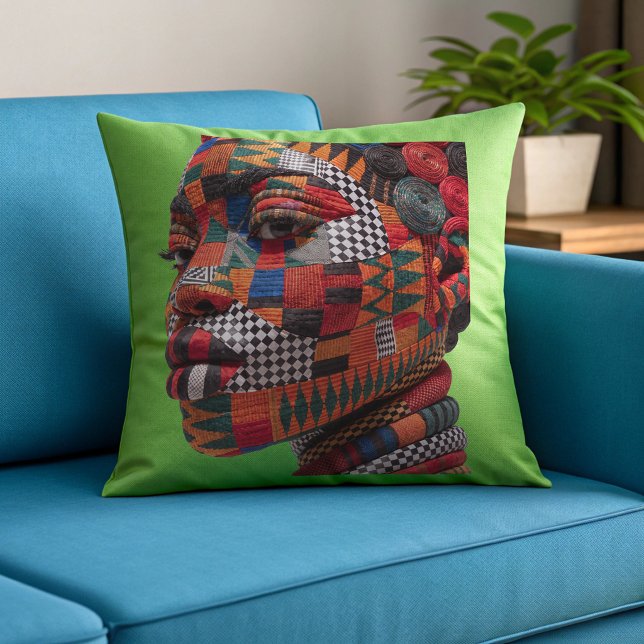 Célébration de femmes noires colorées Coussin jeta (Créateur téléchargé)