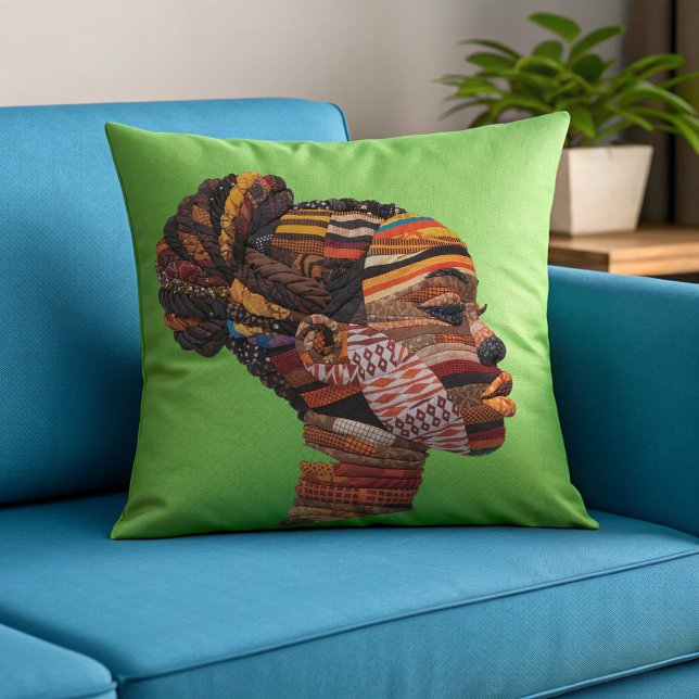 Célébration de femmes noires colorées Coussin jeta (Créateur téléchargé)