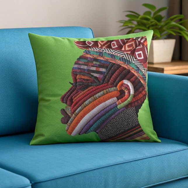Célébration de femmes noires colorées Coussin jeta (Créateur téléchargé)
