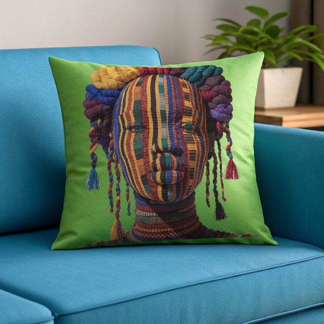 Célébration de femmes noires colorées Coussin jeta (Créateur téléchargé)