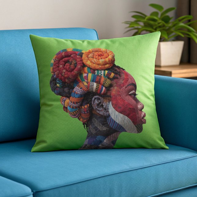 Célébration de femmes noires colorées Coussin jeta (Créateur téléchargé)