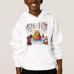 Célébration de fête d'anniversaire avec gâteau col