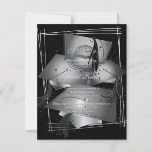 Célébration de la Faire-part de diplôme Noir & Bla