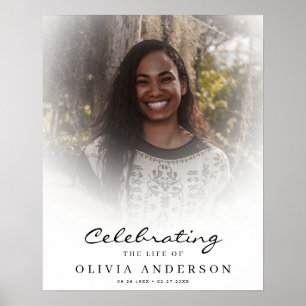 Célébration de la vie Affiche de bienvenue funérai