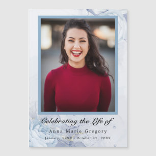 Célébration de la vie Bleu Photo Élégante Florale