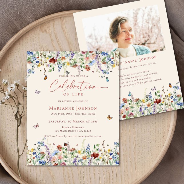 Célébration de la vie du Fleur sauvage du budget (Créateur téléchargé)