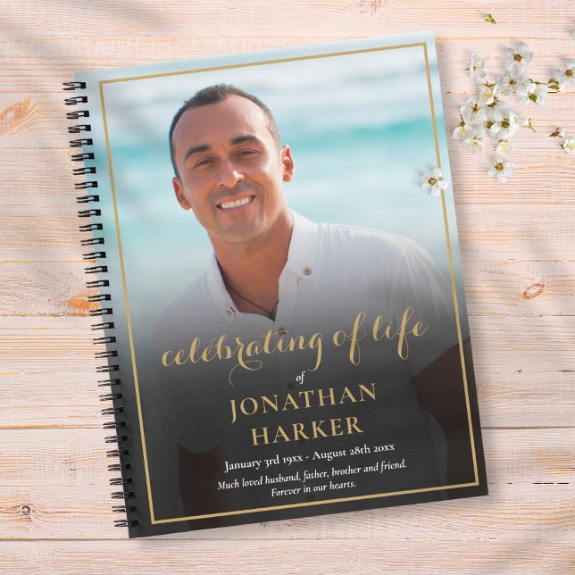 Célébration de la vie en photo funéraire Livre d'o (Créateur téléchargé)