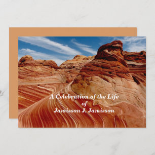 Célébration de la vie Faire-part Vagues du temps