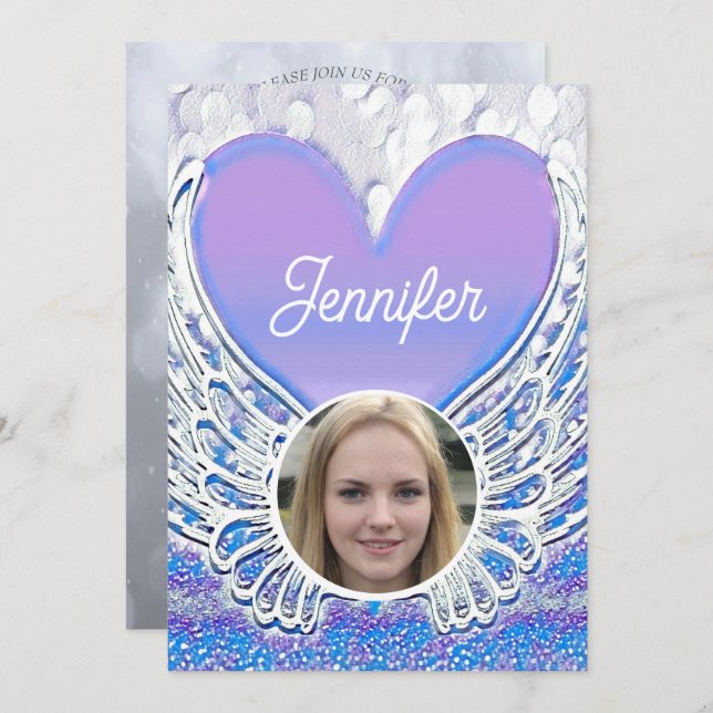 Célébration de la vie Invitation funéraire (Devant / Derrière)